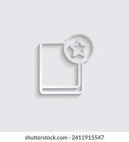 paper favorite book icon vector best book