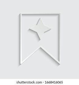 paper Favorite bookmark icon, vector illustration. Favourite symbol. Line icon