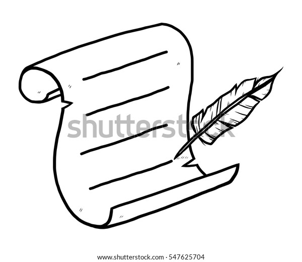 Download Paper Feather Cartoon Vector Illustration Black témájú ...