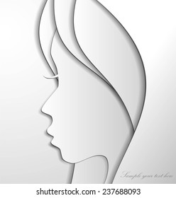 Paper female face