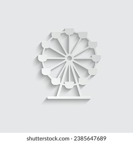 paper Ferris icon vector attraction icon