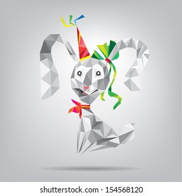 Paper festive rabbit