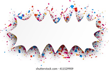 El fondo blanco figurado en el papel con el color de fondo. Ilustración vectorial.