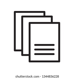 Paper, file, document icon in trendy outline style design. Vector graphic illustration. Paper icon for website design, logo, and ui. Editable vector stroke. Pixel perfect. EPS 10.