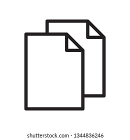 Paper, file, document icon in trendy outline style design. Vector graphic illustration. Paper icon for website design, logo, and ui. Editable vector stroke. Pixel perfect. EPS 10.