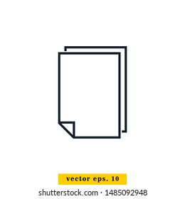 Paper File Document Icon Vector Logo Design Template