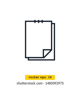 Paper File Document Icon Vector Logo Design Template