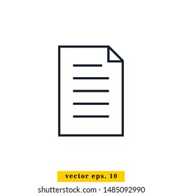 Paper File Document Icon Vector Logo Design Template