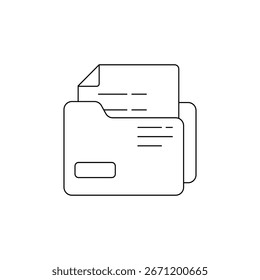 Ilustración vectorial de carpetas de archivos de papel