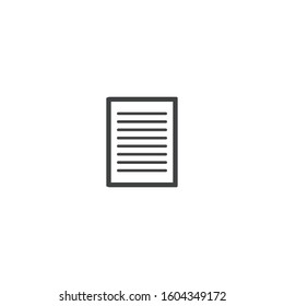 Paper file icon. Document archive symbol. Logo design element