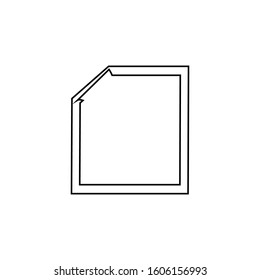 Paper file icon. Document archive symbol. Logo design element
