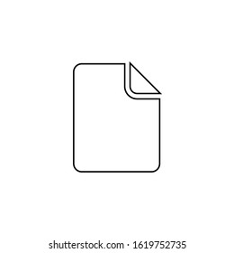Paper file icon. Document archive symbol. Logo design element