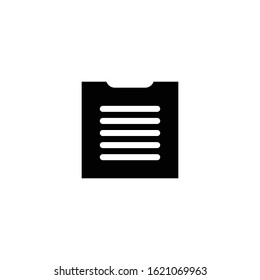 Paper file icon. Document archive symbol. Logo design element