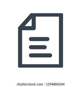 Paper file icon. Document sign