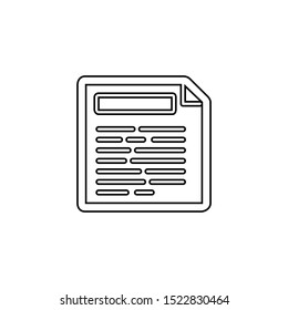 Paper file icon. Document symbol