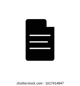 Paper file icon. Document symbol. Logo design element