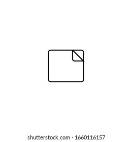 Paper file icon. Text symbol. Logo design element