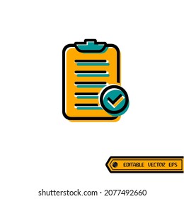 paper file icon vector illustration logo template for many purpose. Isolated on white background. unique style