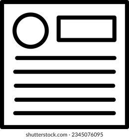 Paper File Job Outline Icon