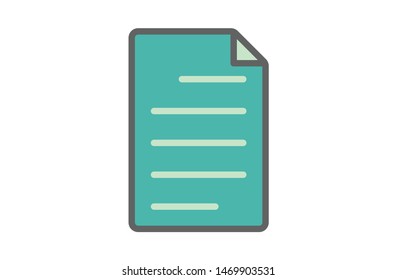 Paper filled line icons. Symbol, logo illustration. Pixel perfect. modern design, vector, business