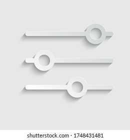 paper  filter icon - black vector sign
