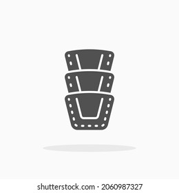 Paper Filter icon. Solid black style. Vector illustration. Enjoy this icon for your project.