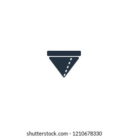 Paper filter isolated icon on white background, 400 coffee set, logo and sign
