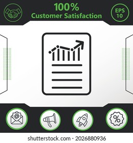 con gráfico financiero para el icono vector de negocio. Elementos gráficos para su trabajo - Diseño moderno