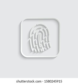 paper Fingerprint icon vector  illustration isolated on white background 