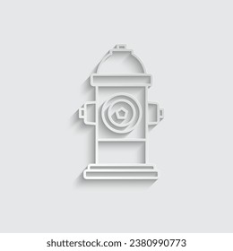 paper fire hydrant icon vector logo