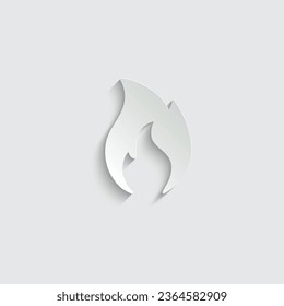 paper fire icon vector bonfire sign