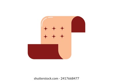 Papierflat-Fortune-Aufkleberdesign