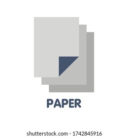 Paper flat icon style illustration design on white background eps.10