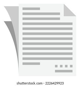 vector de icono plano de papel Ilustración, icono de negocio