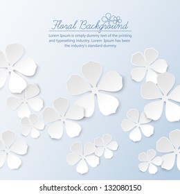 Paper floral background