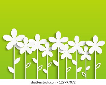 Paper floral background with place for text