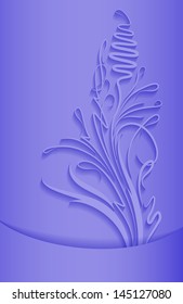 Paper floral branch in cut of paper style