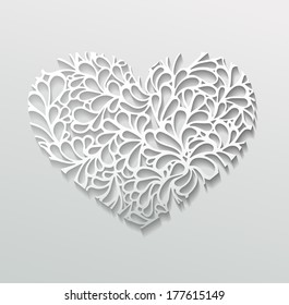 Paper floral heart 