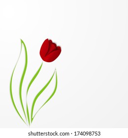 Paper flower background. Vector illustration