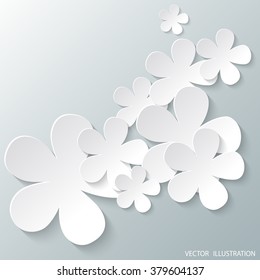 Paper flower. Background. Vector illustration