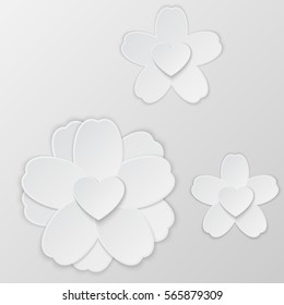 Paper flower. Background. Vector illustration