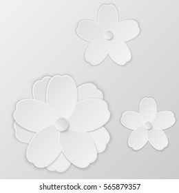 Paper flower. Background. Vector illustration
