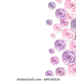 Paper flower. Background. Vector illustration