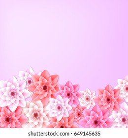 Paper flower. Background. Vector illustration