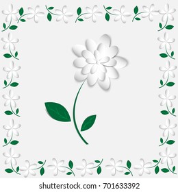 Paper flower Background. Vector illustration