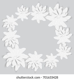 Paper flower Background. Vector illustration