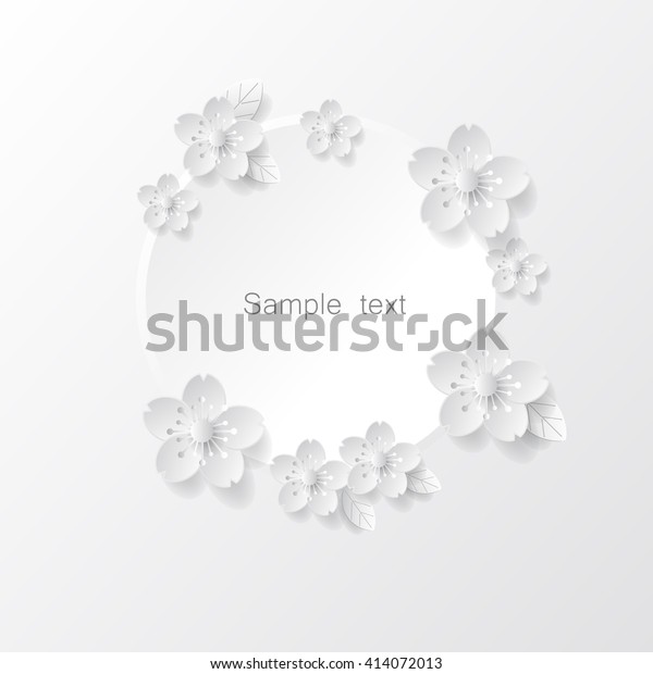 Paper Flower Background Vector Stock Stock Vector (Royalty Free) 414072013
