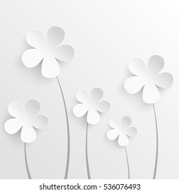 Download 3d White Paper Flowers High Res Stock Images Shutterstock