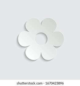 paper flower icon, eco icon. nature sing, logo eco