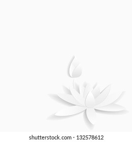 Paper flower of a lotus.Vector. EPS-10 (non transparent elements, gradient).